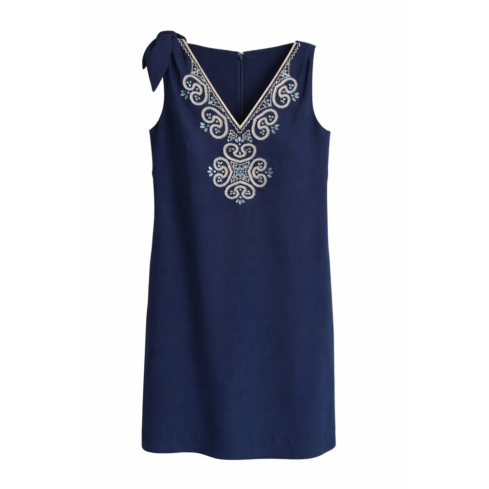 NWT Lilly Pulitzer Penelope Navy Beaded Shift Dress Size 6 MSRP $258 Cocktail